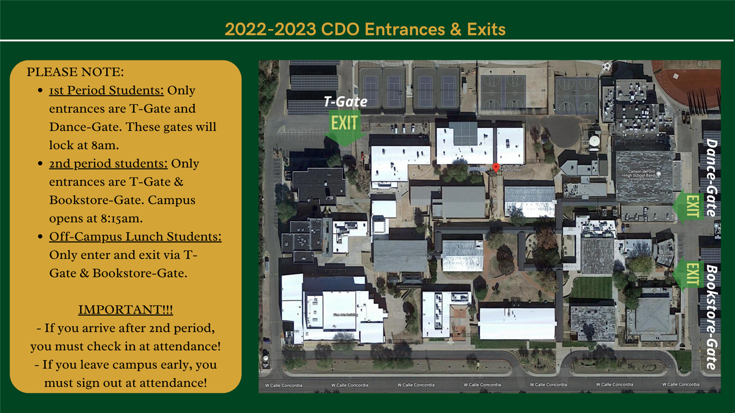  CDO Entrances & Exits